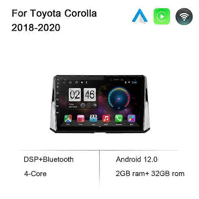 720P DSP Android 12 Voiture Radio Lecteur multimédia pour Toyota Corolla 10 E140 E150 2018 2019 2020 Navigation GPS Wifi autoradio