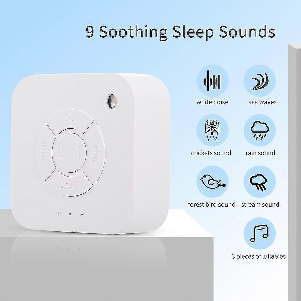 Portable 9 Sound Light Sleeping Machine - White Noise Machine For Travel Sound