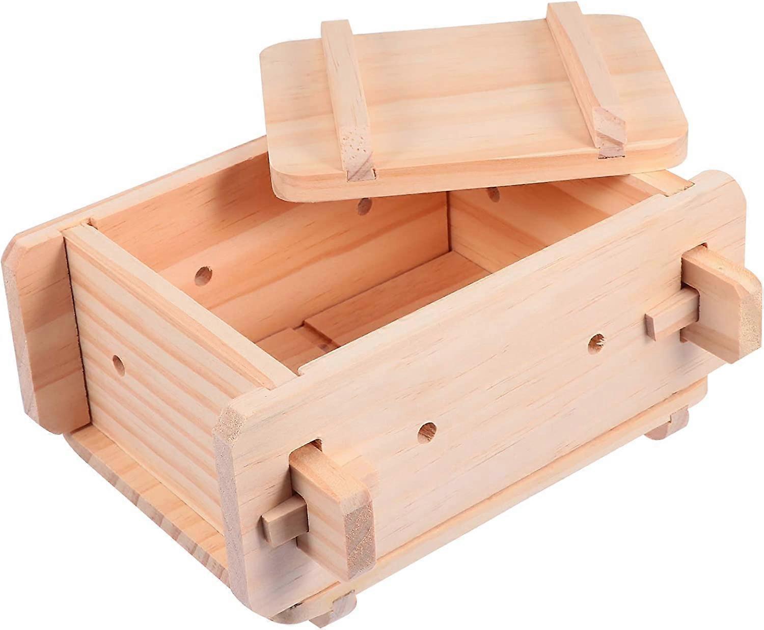 Wooden Tofu Press Mould Soybean Curd Making Machine Cheese Maker Press Mold Tofu Maker Pressing Mold for Home