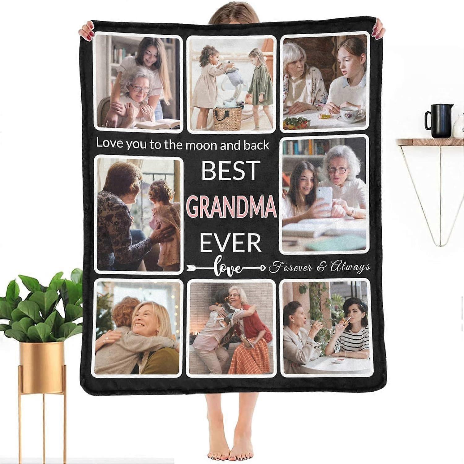 Gifts for Friend Customized Blanket with Photo, Make a Personalized Friends Blankets with Picture Custom Memories Souvenir Throw Blanket for Best Frie