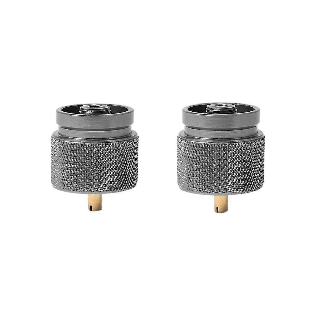 2 Pcs Outdoor American Gas Tank Adapter Flat Gas Tank Conversion Tou Man General Converter Butane Gas Connector