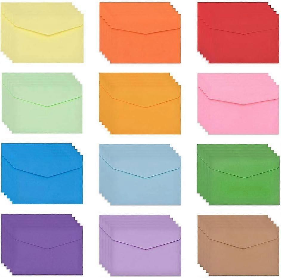 60 个迷你信封，彩色小信封多色礼品信封感恩节礼品卡信封标签生日祝福婚礼 （11.5 * 8