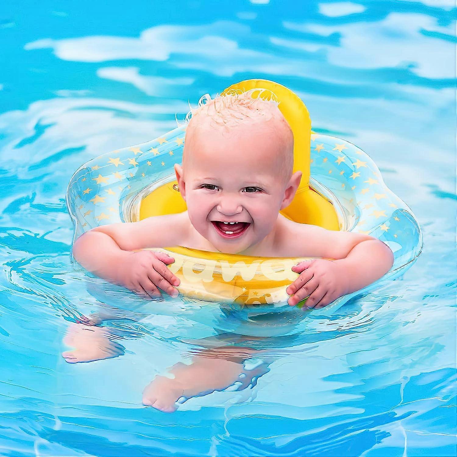 Baby Swimming Float, Baby Floats For Pool With Safety Seat, Infant Baby Pool Float No Flip Thicken Swim Training For Baby 0-6 Years