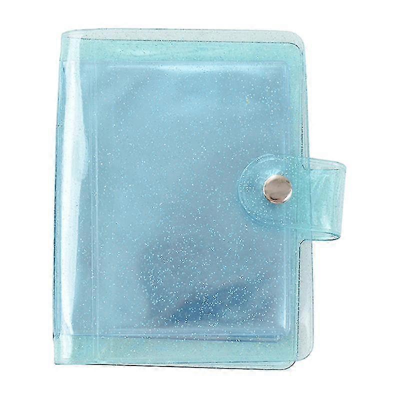 3 Inch Photo Album Lovely Portable Button Design Shiny Double-Sided Photo Card Holder Household Supp-ZZY