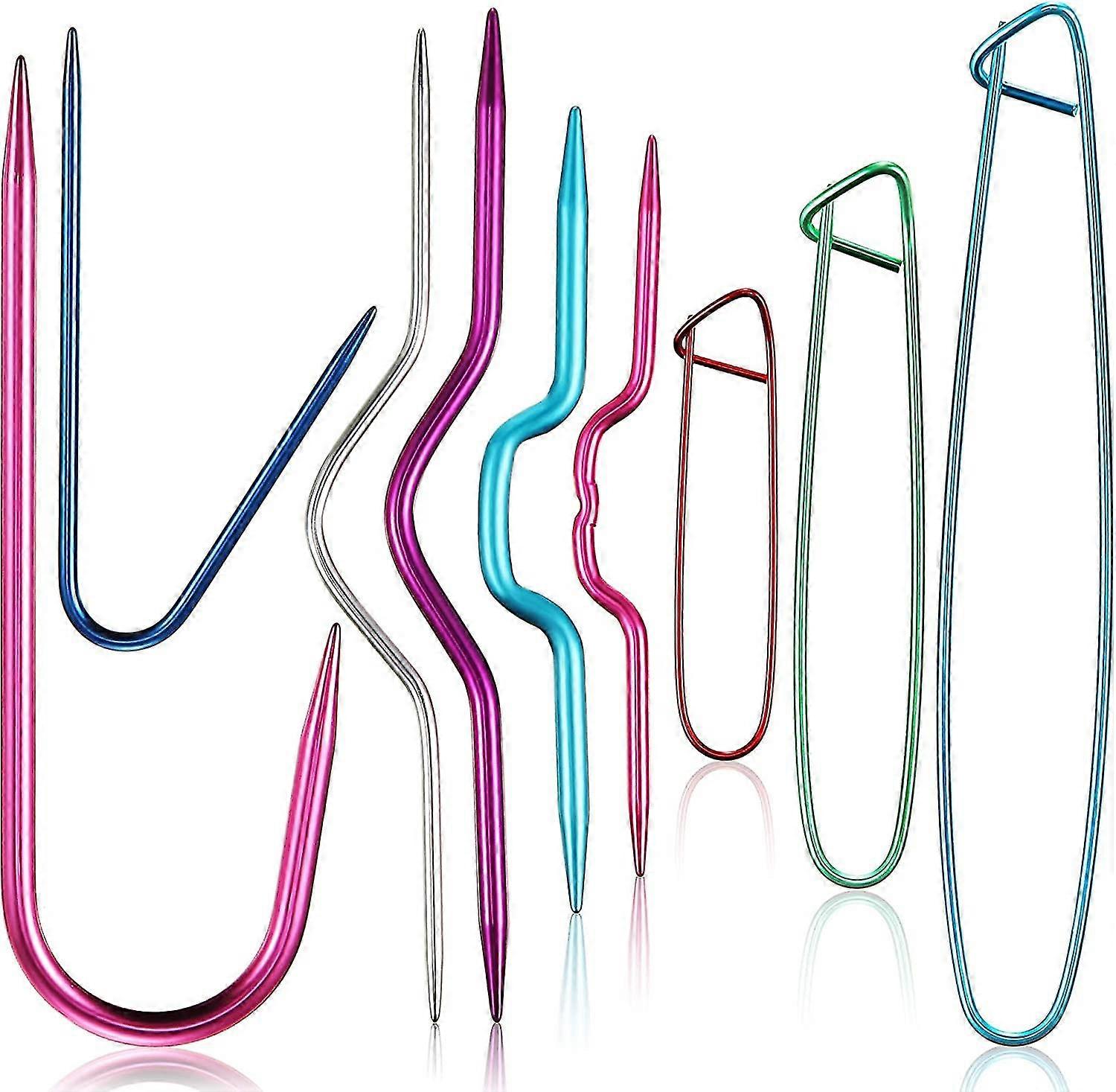 9 pieces of anti-solution safety pins and tools for sweater knitting (random color) - ya01