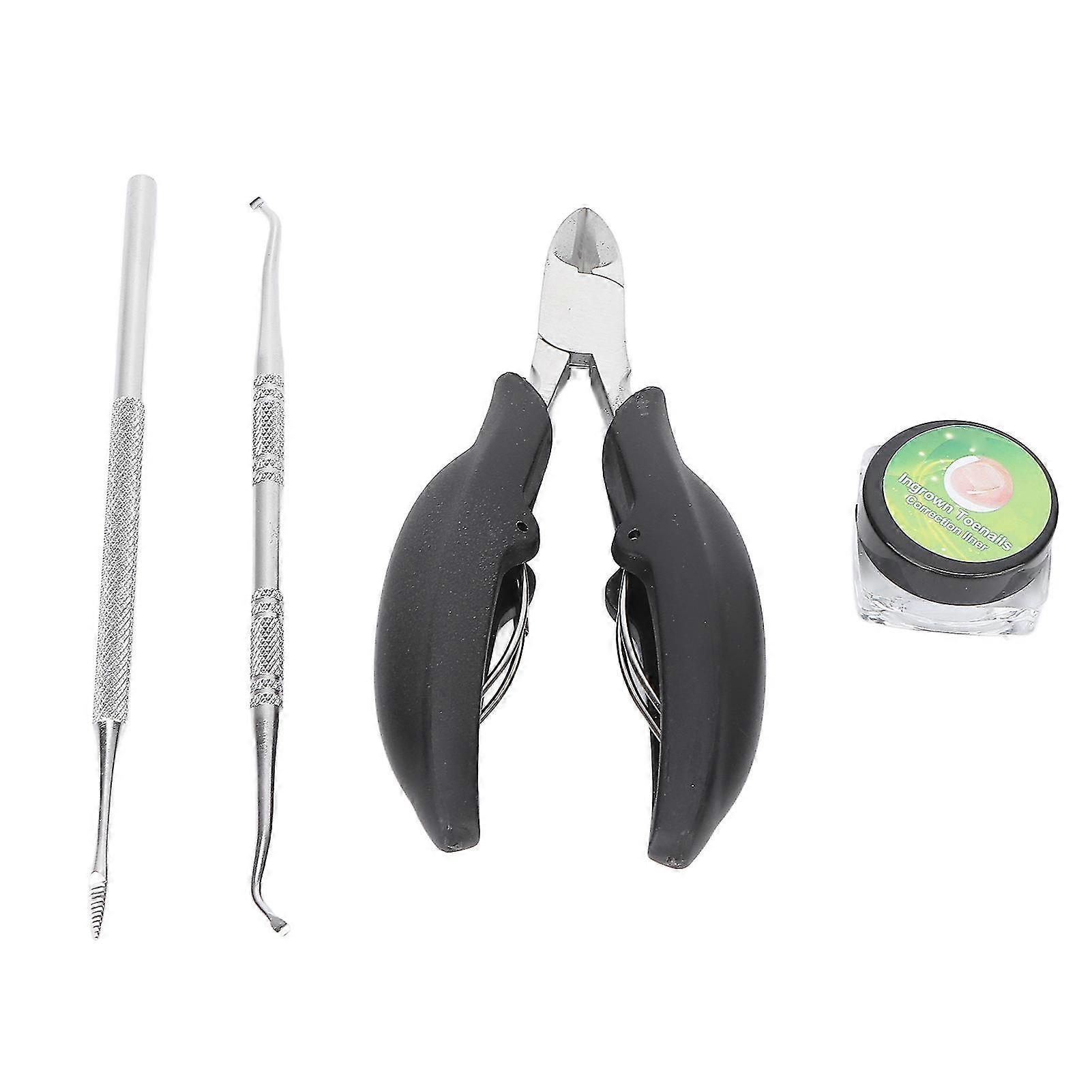 Ingrown Toenail Correction Tools Set with Lifter, File, and Plier for Effective Pedicure Care