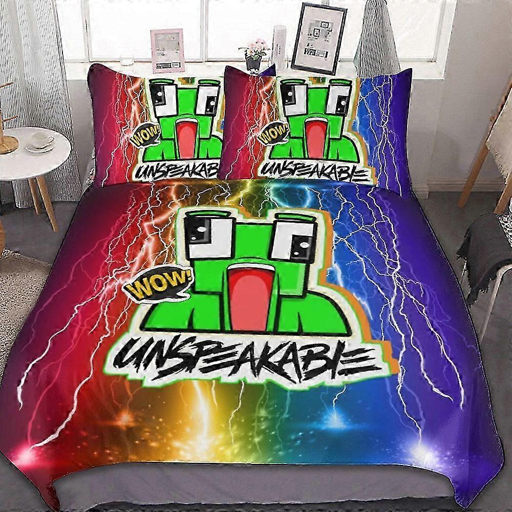 v701 Lençóis Unspeable Duvet Cove Bedding Set3D Print Bedding Comforter Cover Duvet Cover &  Fronhas (1 capa de edredão e 2 fronhas) Cama