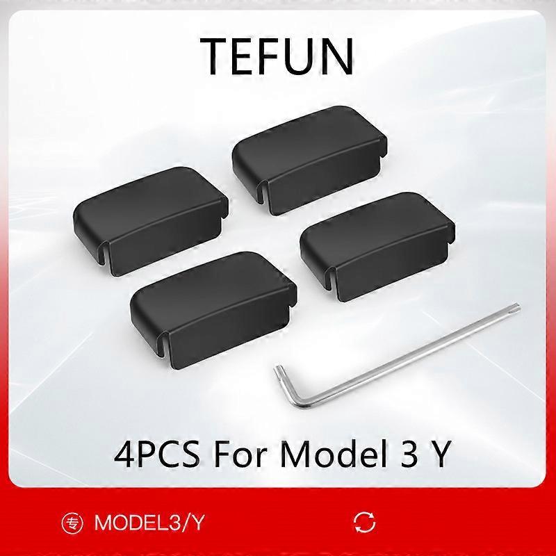 TEFUN עבור טסלה דגם 3 דגם Y 2021-2022 מושב אחורי מסילת הזזה הגנה על תקע גומי רך אביזרים לתפקוד פנים הרכב