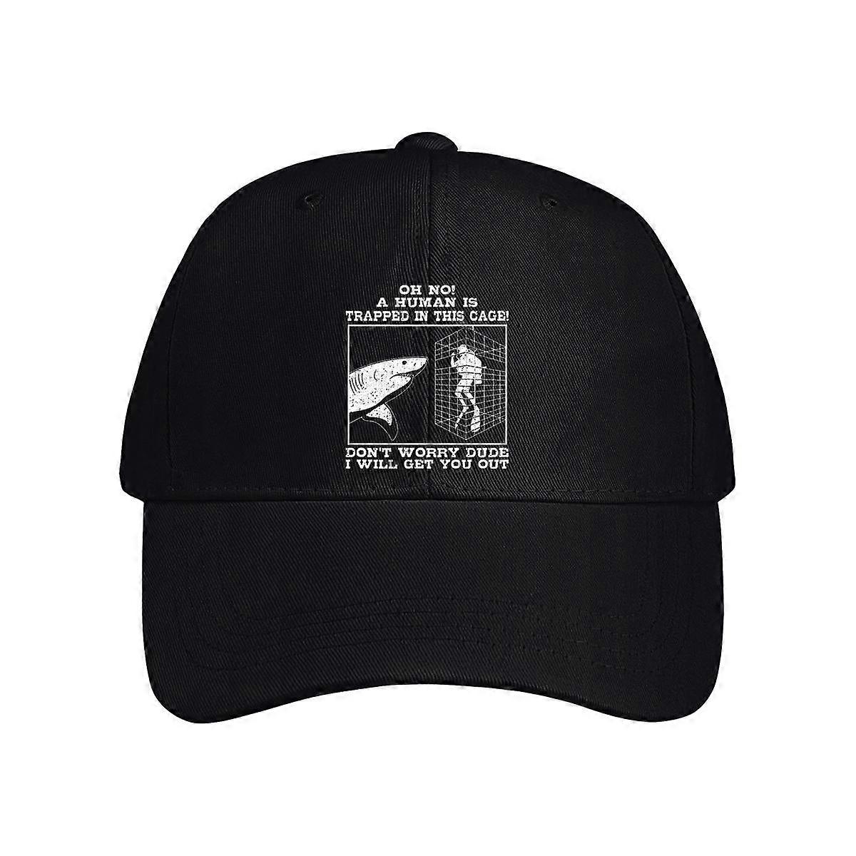 Oh No A Human Is Trapped In This Cage Baseball Cap
