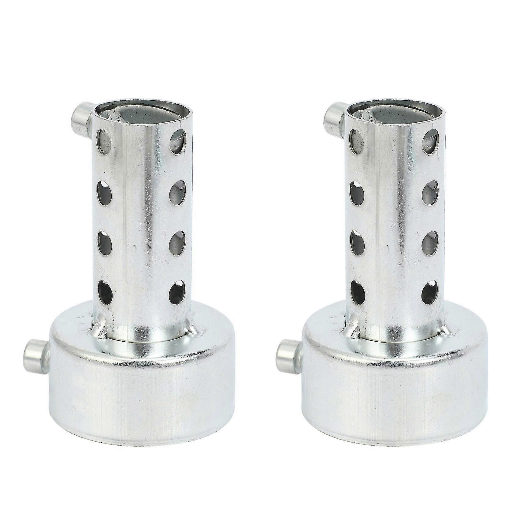 New 2x Silver Motorcycle Exhaust Can Muffler Insert Baffle Db Killer Silencer 48mm X 80mm