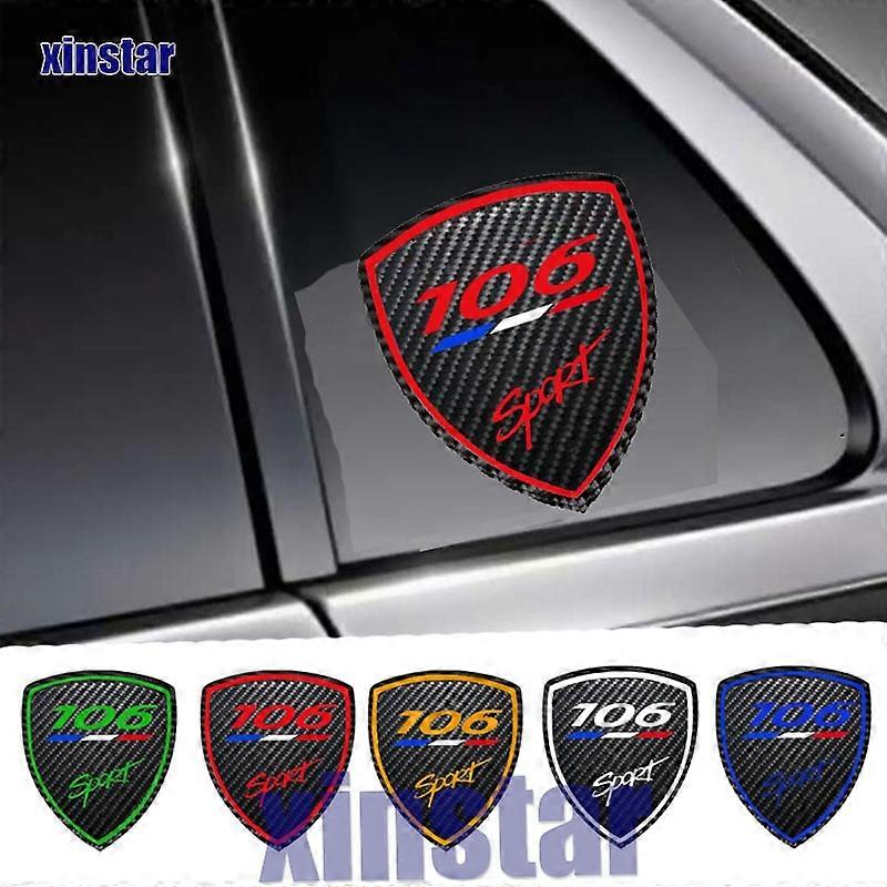 Bil Interiør 2Pcs Carbon Fiber Car Body Sticker For Peugeot 106 Auto tilbehør