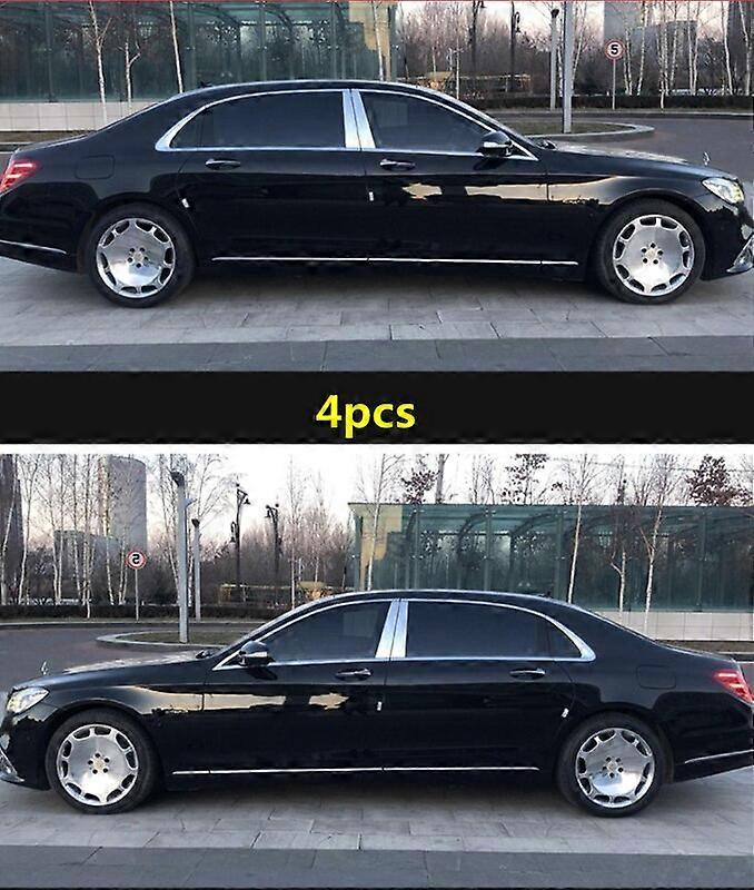 Για Mercedes Benz W221 W222 S-Class S400L S320L S500 2008-2020 αξεσουάρ αυτοκινήτων Καλυπτήριο παραθύρων Τελειώματα πυλώνων αυτοκινήτων αλουμινίου