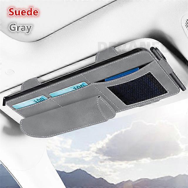 case Motor Vehicle Interior Fittings Visor Glasses Case Car Visor Card Holder Multifunctional Storage Sunglasses Storage Bag Ticket Glasses Holder Org