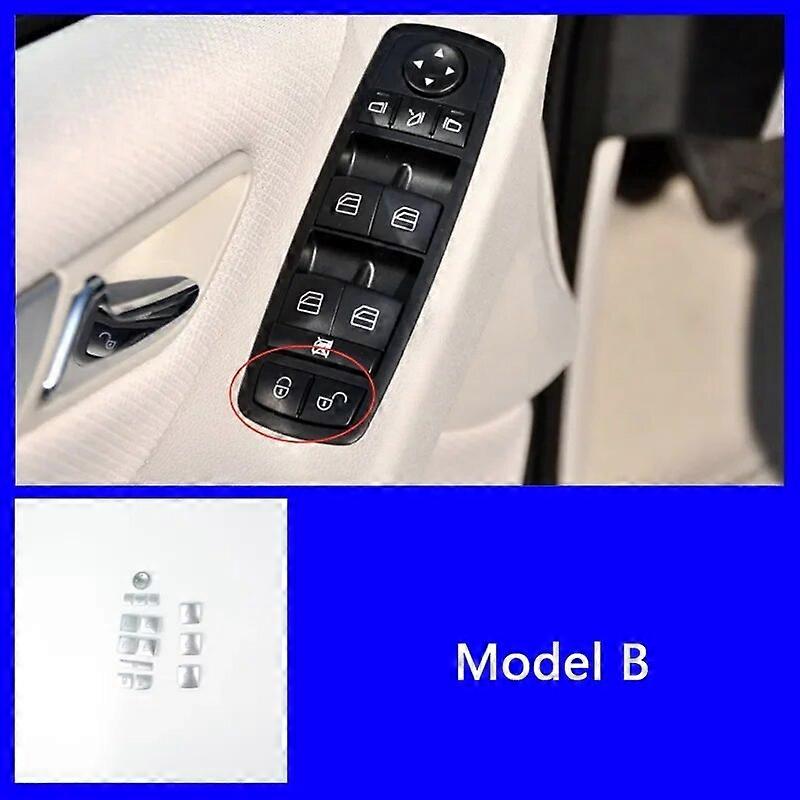 Car Window Glass Lifting Buttons Cover Sticker Trim For Mercedes Benz W169 W245 W164 X164 W251 GL ML A B R Class AccessoriesVehicle Dashboard Accessor