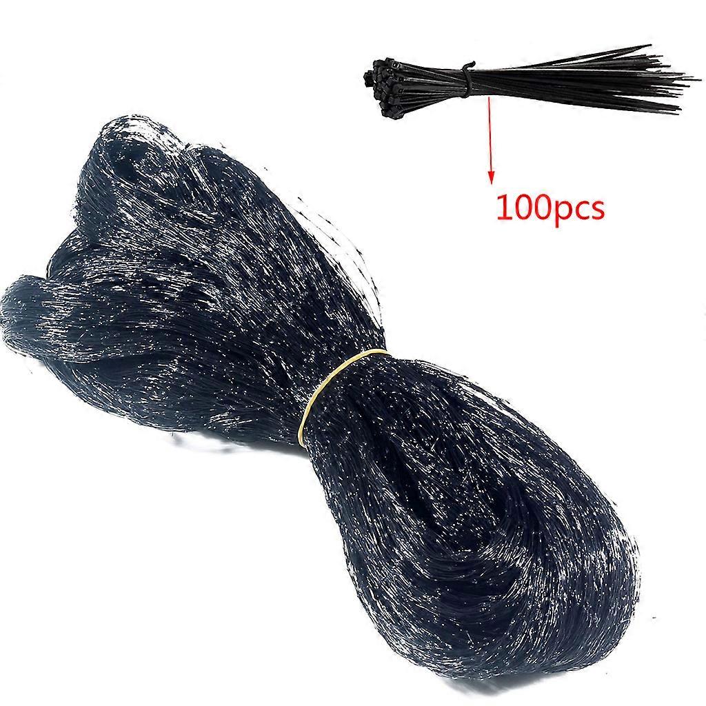 Fence Netting 16 x 39 Feet Bird Netting with 100pcs Cable Ties Anti Bird Deer for Protection Net Reusable Garden Netting for Plants Fruit Trees Vegeta