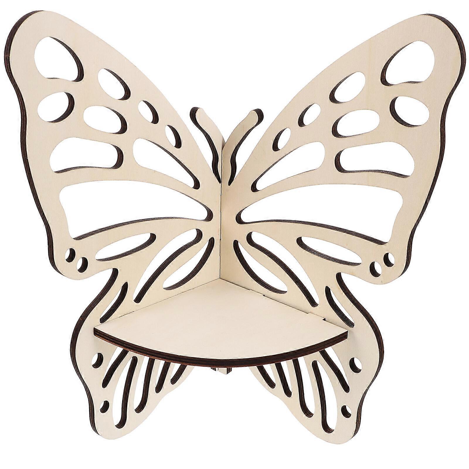 Butterfly Corner Shelf Wall Corner Shelf Crystal Display Shelf Floating Wall Books Shelf for Bedrooms