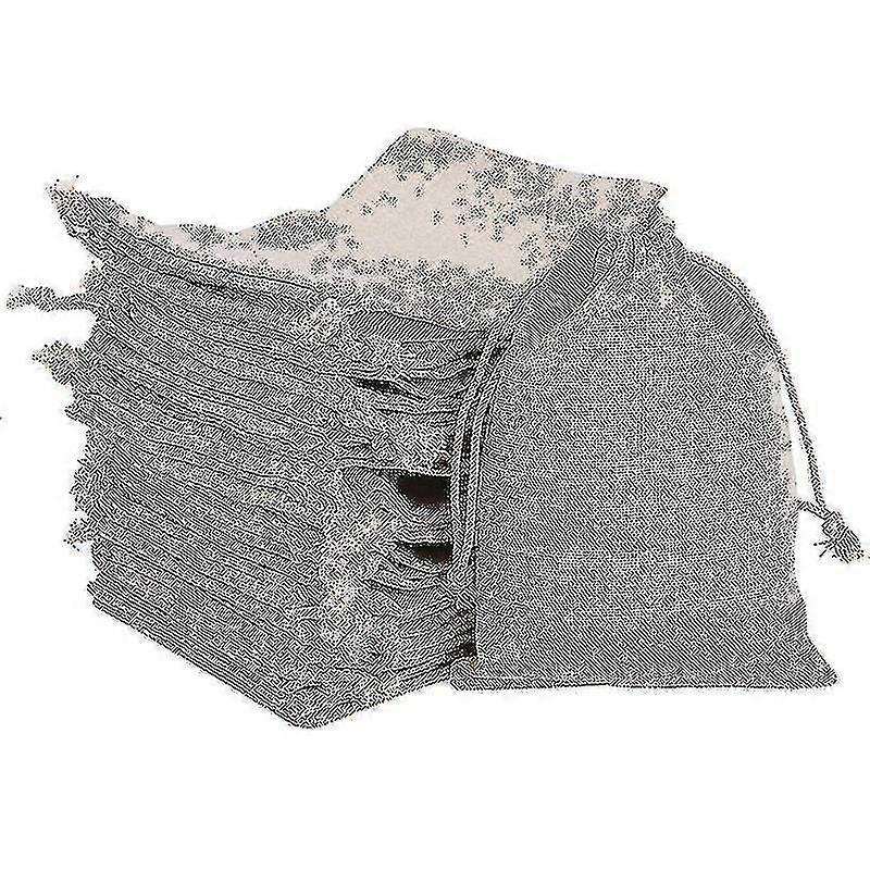 50pcs Small Burlap Bags With Drawstring Gift Reusable Small Sachet Bag