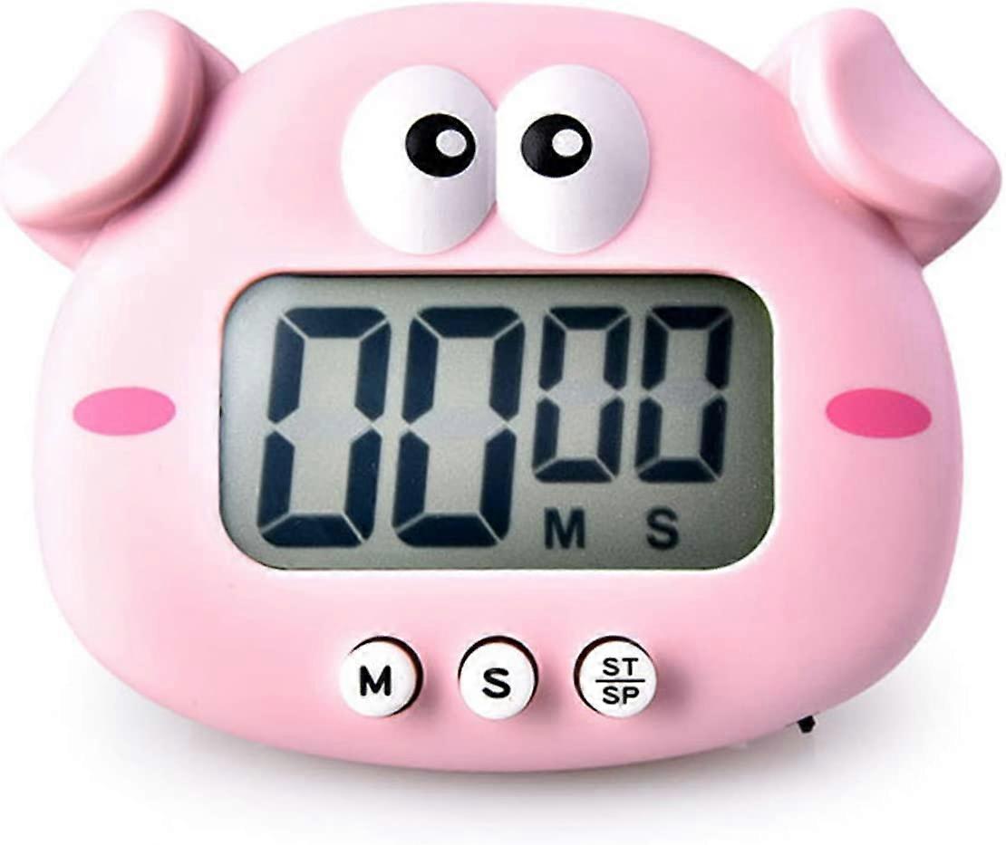 Kitchen Timer, Digital Cooking Timer with Magnetic, LCD Large-Screen Visual Clock for Cooking Bake Sport Game(Piggy)