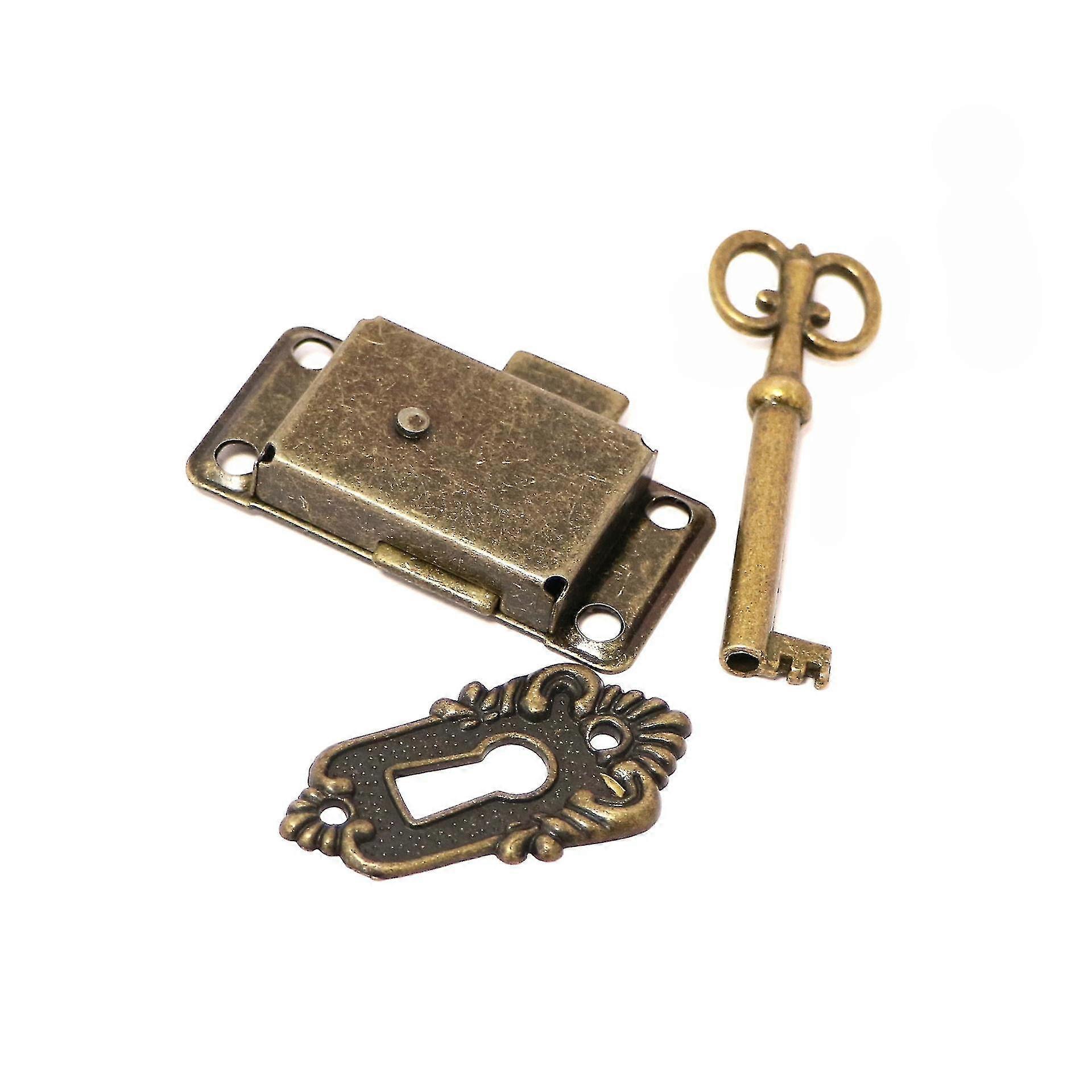 2 Sets Of Old Cabinet Door Locks, Cabinet Locks, Antique Furniture Locks With Keys For Mailboxes, Lockers, Cabinets, Toolboxes TY
