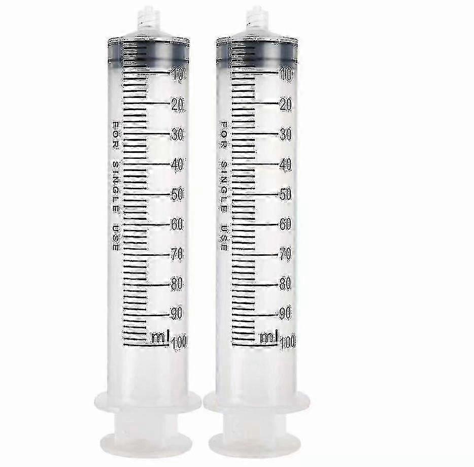 Plastic spuit 100ml set van 2