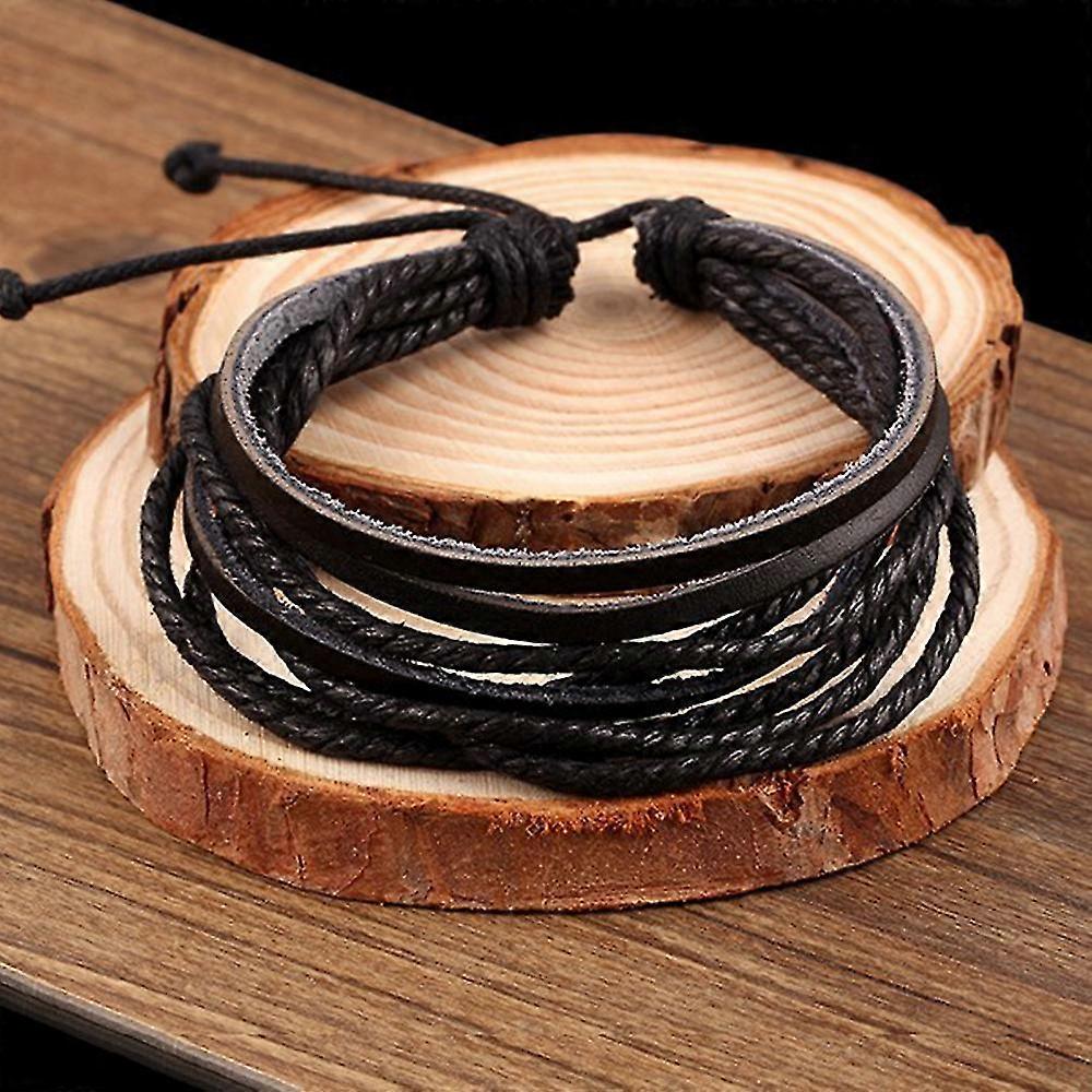 Eif Dock Hight Quality Various Styles Braided Bracelets Simple Leather Bracelets For Men Wrap Bangle Party Gifts 2020 New