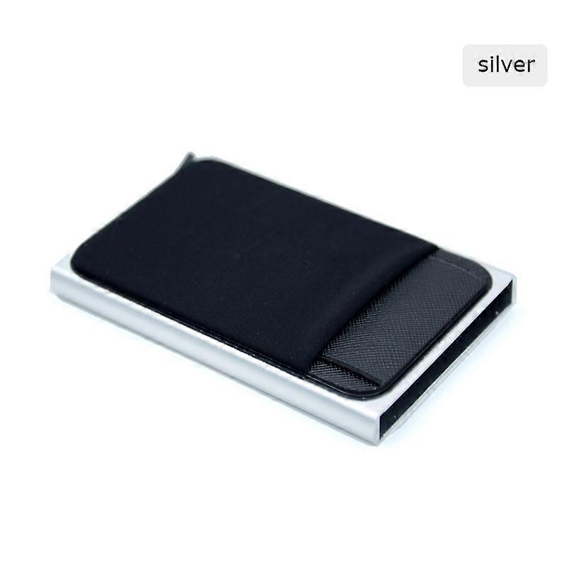 Metal Card Holder Thin Pop-out Slim Aluminum RFID Wallet Elasticity Back Pouch ID Credit Card Holder Travel ID Cardholder