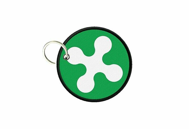 Keychain keys flag italy lombardia printed round round roundcarde