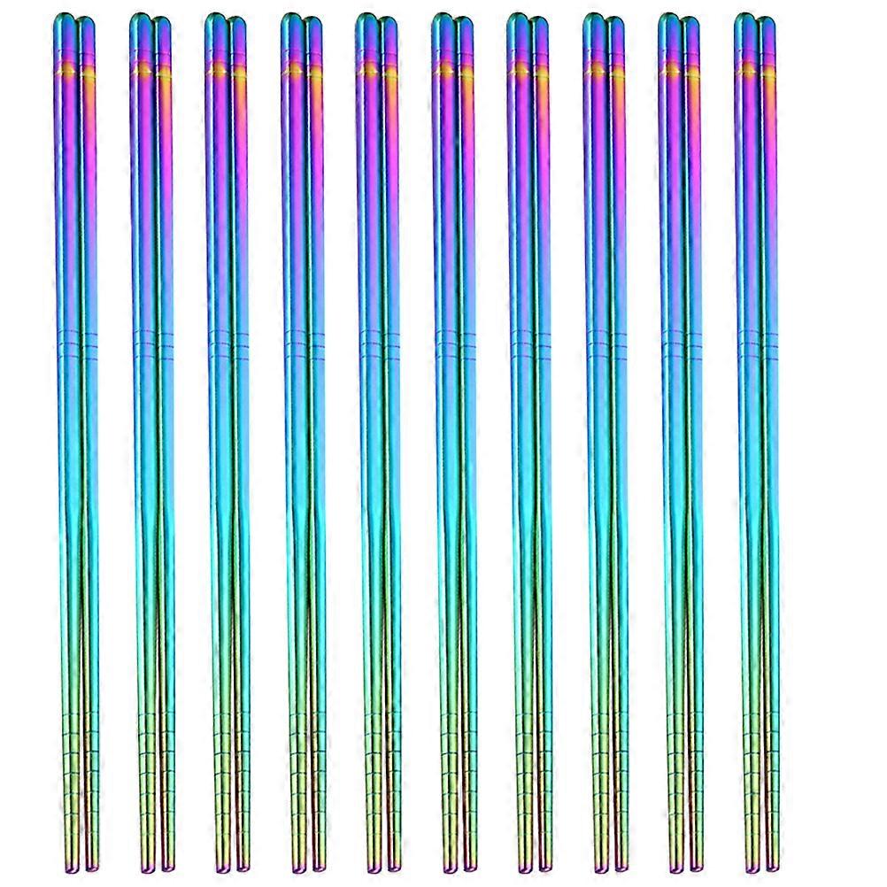 10 Pairs of Multi-function Chopsticks Home Food Chopsticks Compact Dinner Chopsticks Dinner Supply