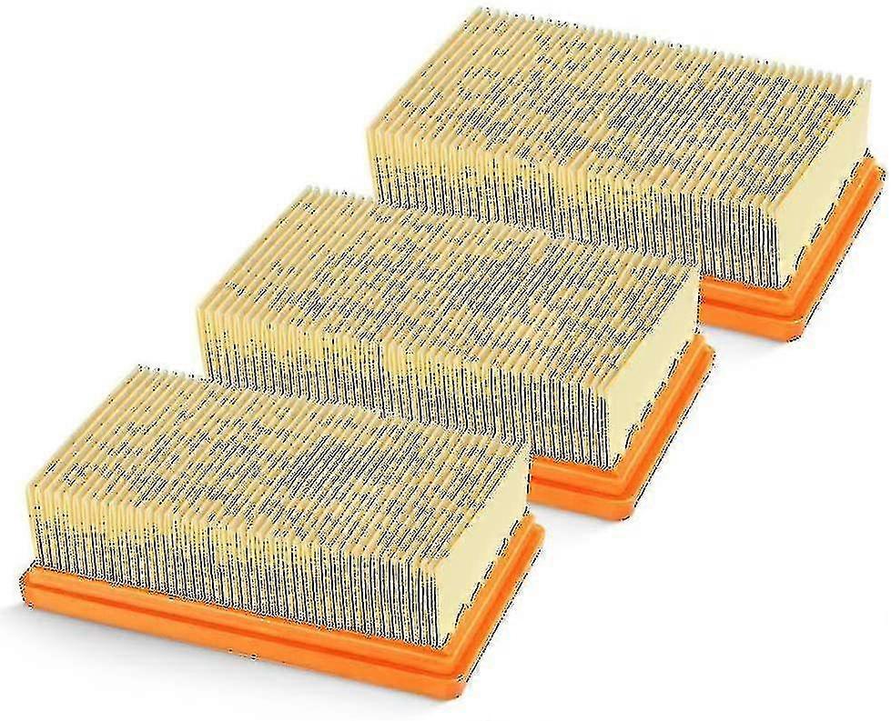 3 Pack Replacement Flat Pleated Filter Karcher Mv4 Mv5 Mv6 Wd4 Wd5 Wd6, Wd4p Wd5p Wd6p Wet-dry Vacuu