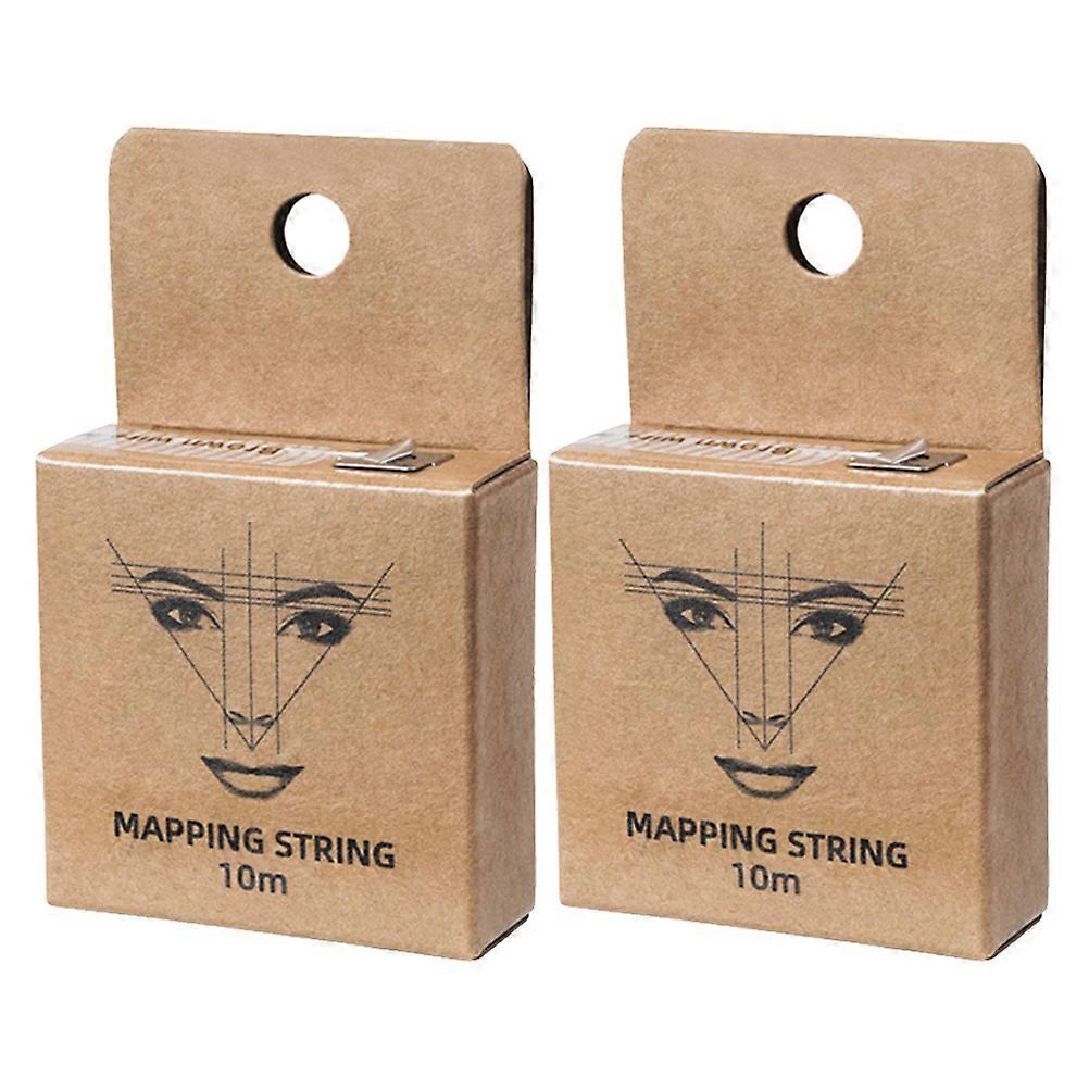 2 st broderitillbehör Brow Mapping String Pre Inked Mapping Thread Makeup Microblading String Microblading Eyebrow Ruler