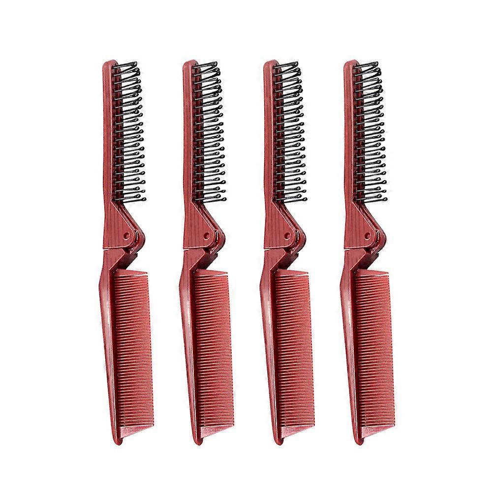 4Pcs Portable Creative Folding Combs Partition Combs for Hair Salon Home