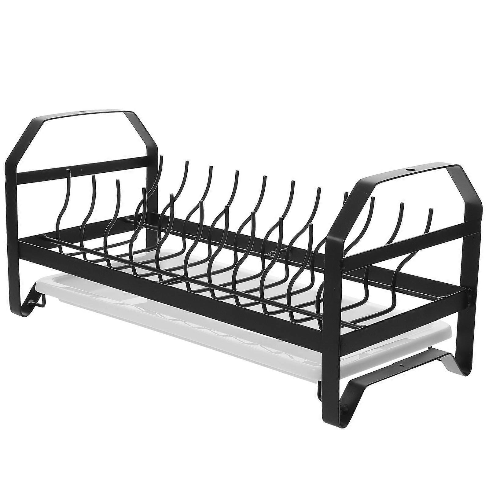 Plate Drying Rack with Drainboard Sink Drainer Kitchen Plate Rack for Kitchen Counter