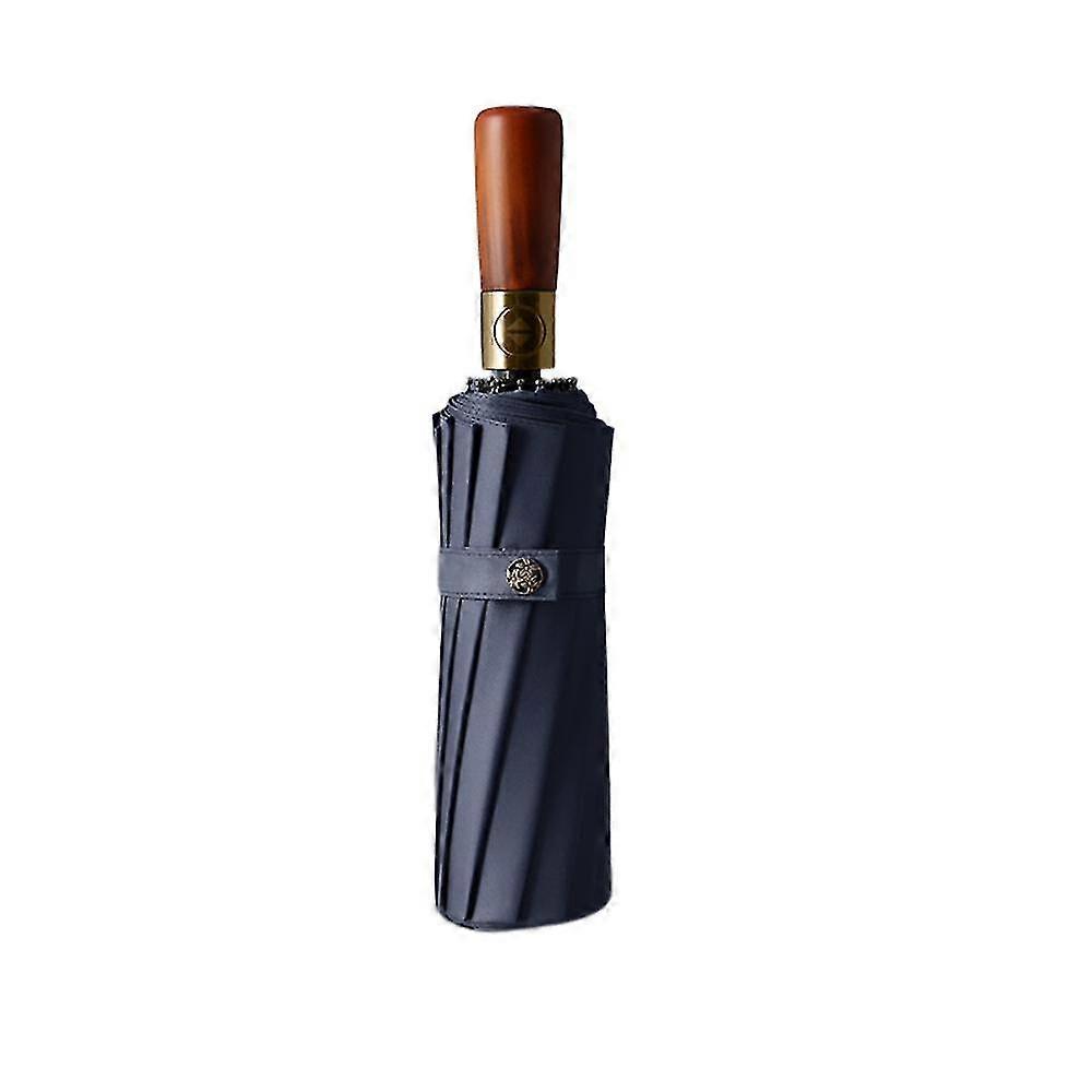 Sun Umbrella, Pocket Umbrella With Auto Open Compact Sun Umbrella, Lightweight And Windproof For Essential Summer Outdoor(navy Blue)