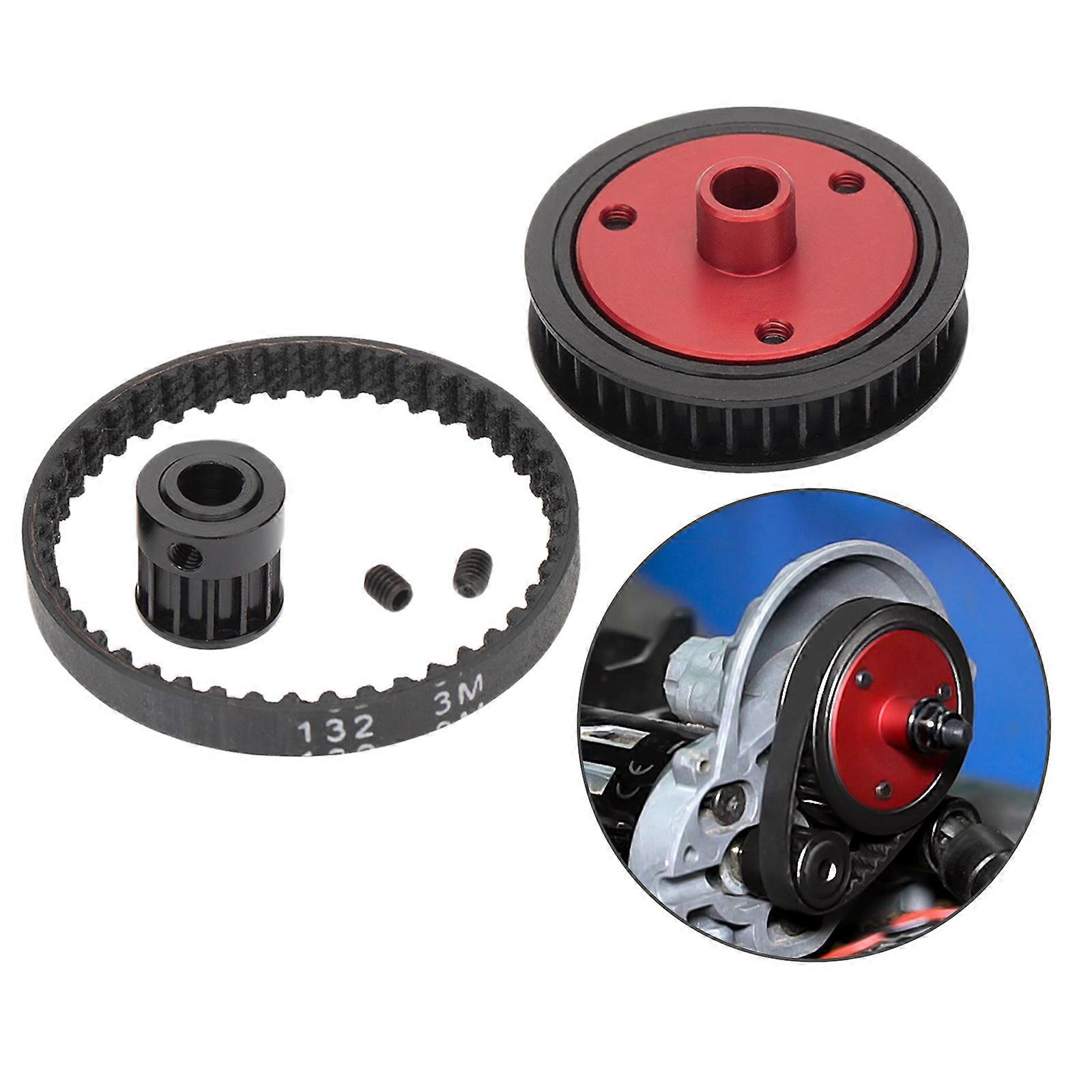 1/10 RCクローラー3.2 5.0アキシャルSCX10 II 90046用ベルトドライブギアシステムトランスミッションアップグレードパーツを交換してください