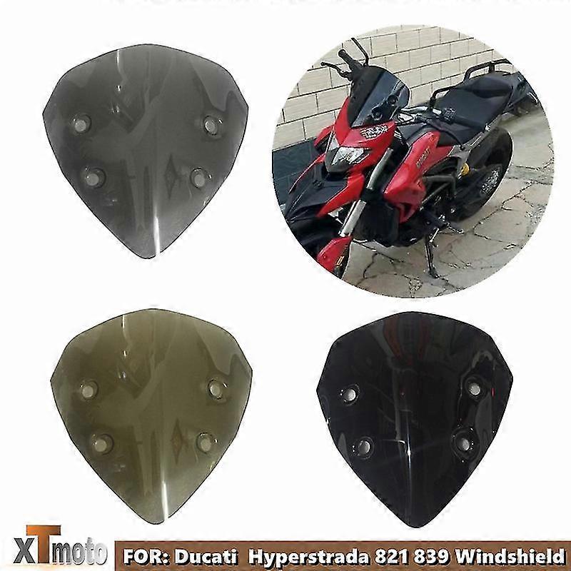 Motorcycle Windshield Touring Windscreen Front Glass Wind Shield Deflector For Ducati Hyperstrada 821 839