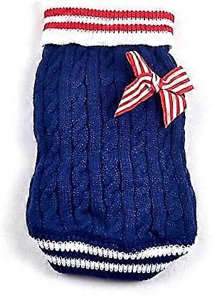 Dog Bow Knit Sweater Pet Clothes