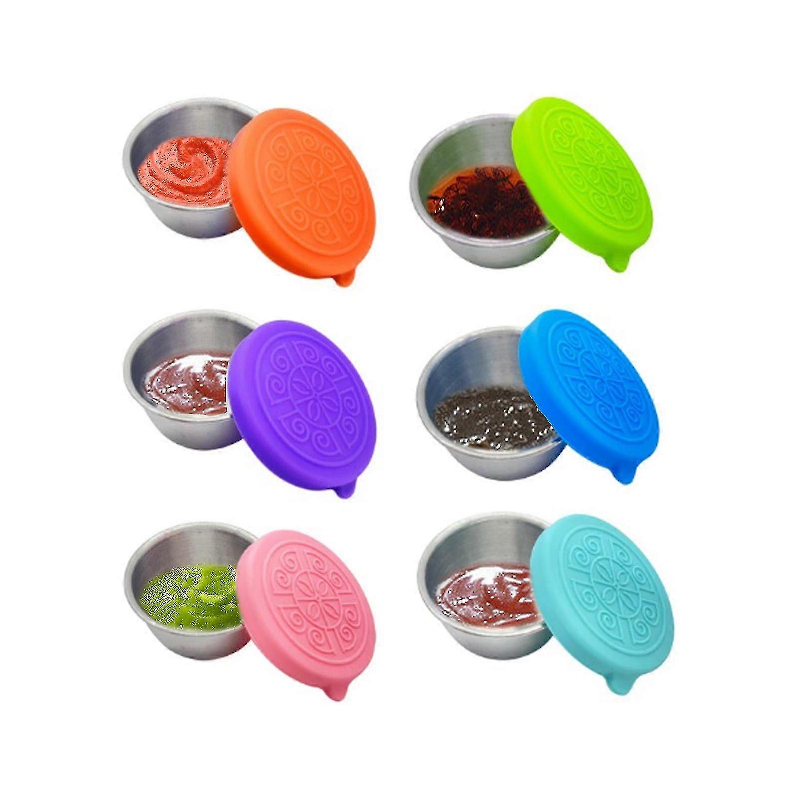 Sauce Cups Kitchen Tool Salad Dressing Container Creative Durable Colorful Reusable Condiment Containers