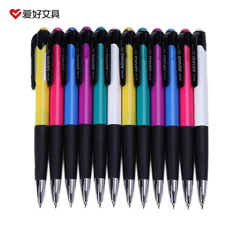unbrand 12 Pcs 0.7mm Stylo À Bille Roller Ball Encre Bleue Bureau Fournitures Scolaires Papeterie