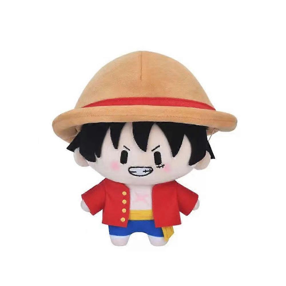 15cm One Piece Ace Luffy Zoro Back To School Anime Short Plush Toy Soft Stuffed Doll Birthday For Collection Model Girls Gifts