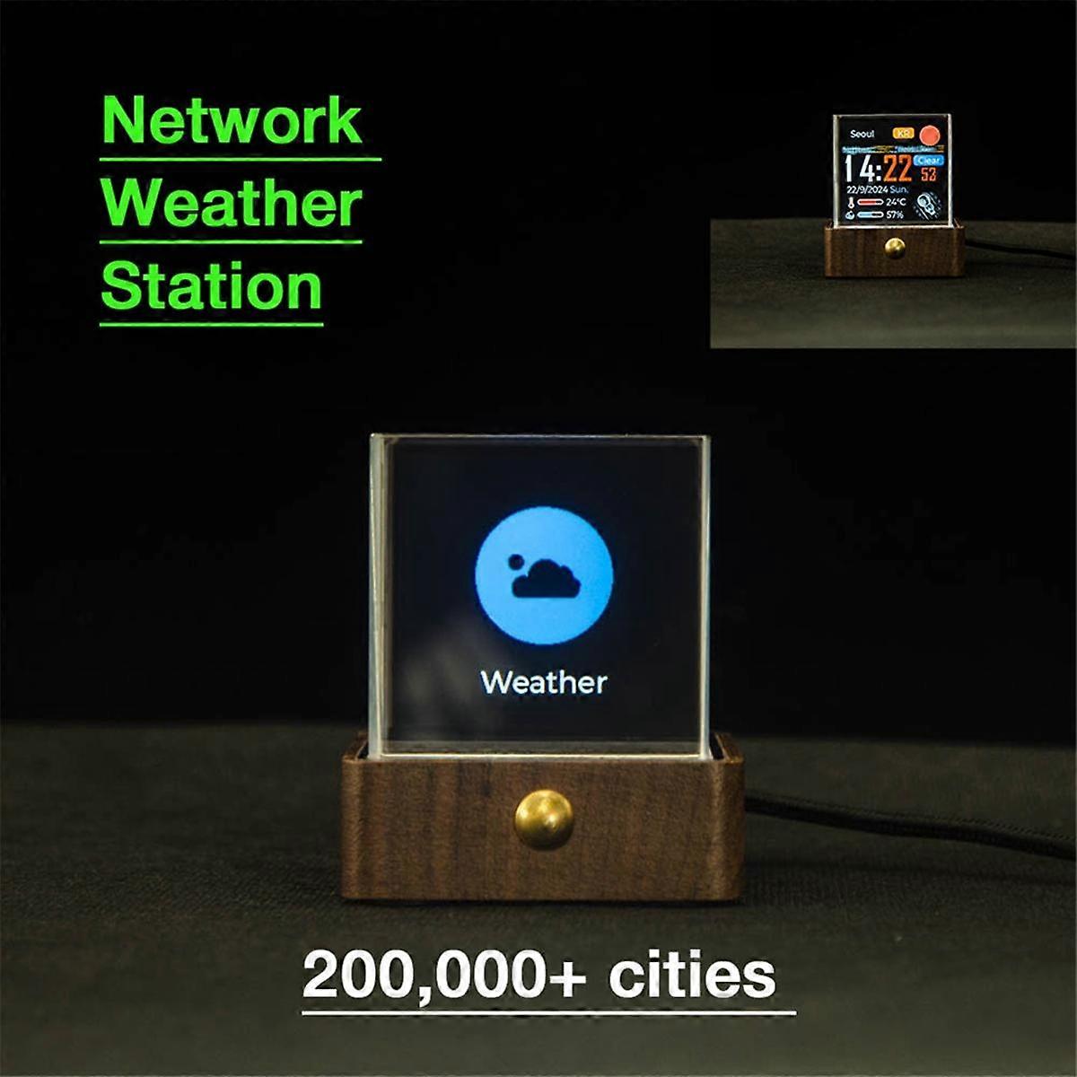 Bitcoin Stock Ticker Monitor Digital Display Clock Weather Temperature Humidity Personalized Pictur