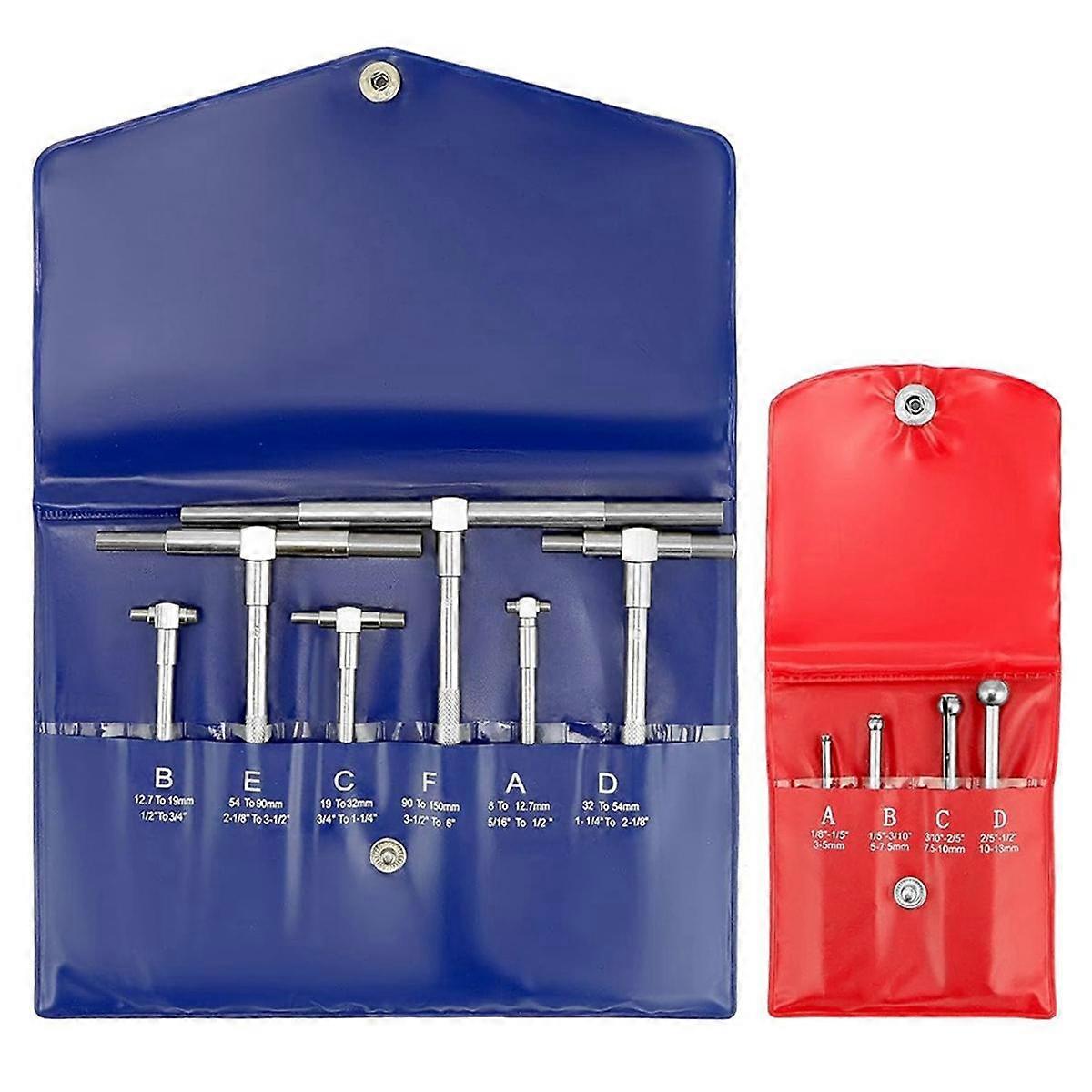 Stainless Steel Telescoping Bore Gauge Set - 1/8 to 1/2In Range and T Bore Hole Gauge Telescopic Ga