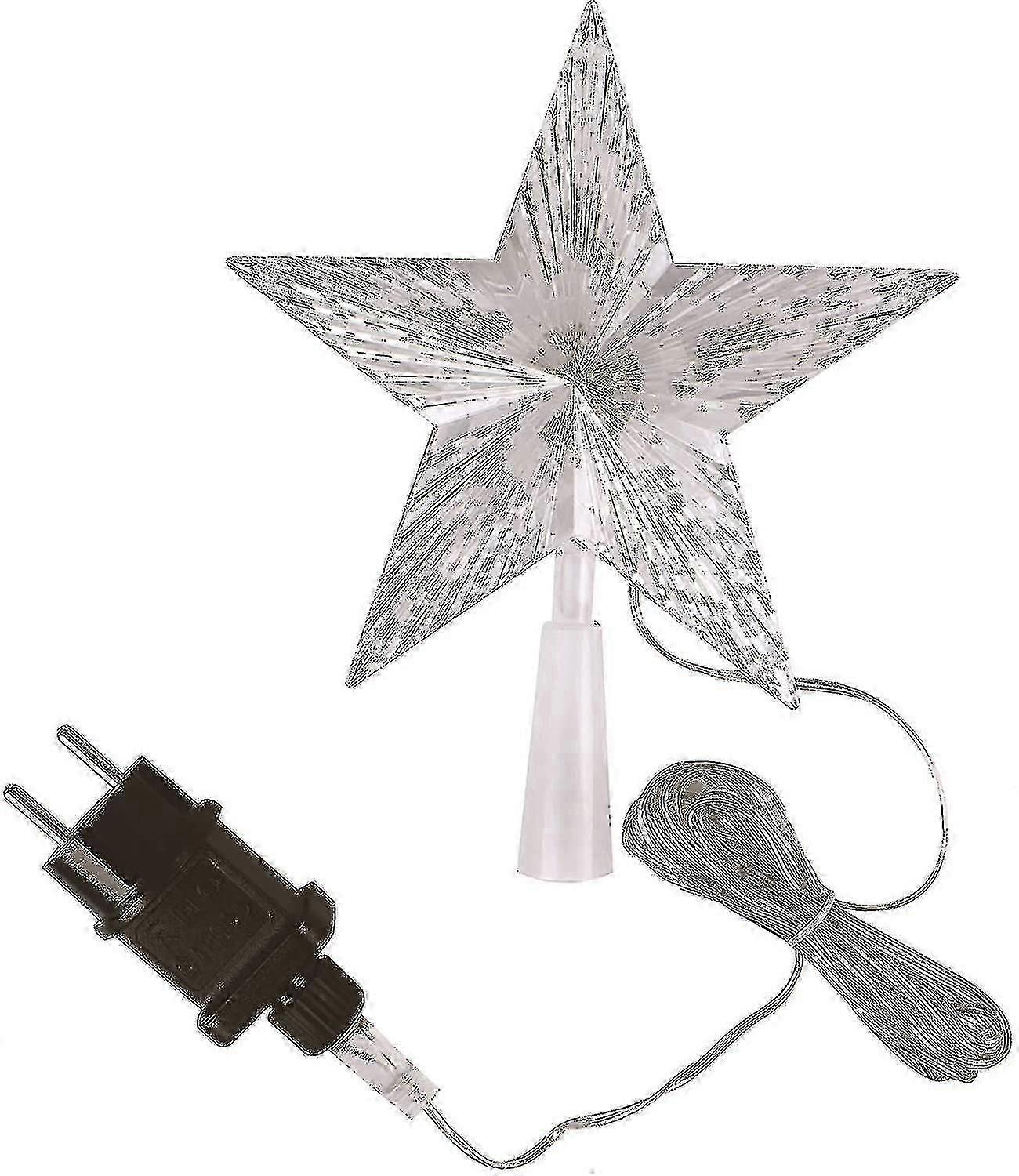 Christmas Tree Top With 10 Leds With Power Plug - Illuminated Christmas Tree Top In Warm White - Christmas Tree Star Top Tree Top-Good