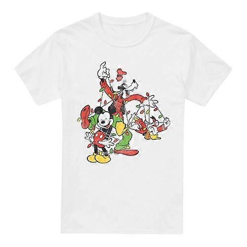 ディズニー メンズ ミッキー&フレンズ フェアリーライツ クリスマスTシャツ