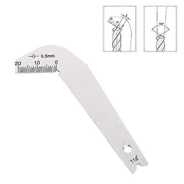 29 Size Stainless Steel Drill Bit Gauge - Measures 1/16" To 1/2" By 64ths, Hanging Hole For Workshop