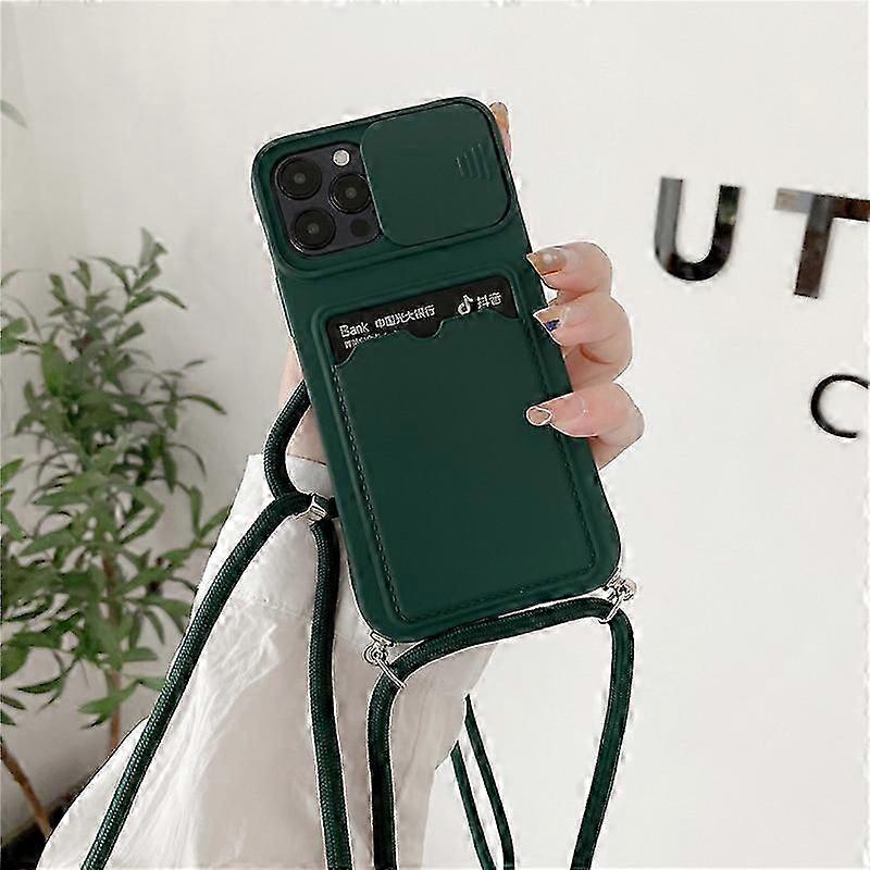 Apply to Camera Lens Wallet Card Crossbody Necklace Lanyard soft phone case for iphone 14 13 12 Pro Max 11 MiNi X XR XS 7 8 plus SE cover mobile phone