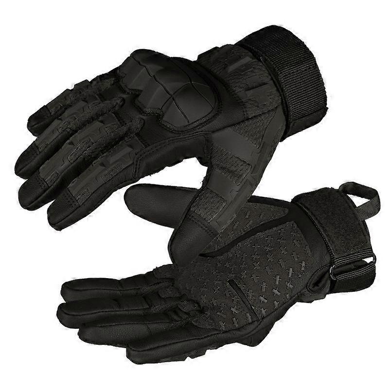 PU Leather Full Finger Tactical Touch Screen Gloves Army Hiking Cycling Training Climbing Hunting Non-slip Mittens Men