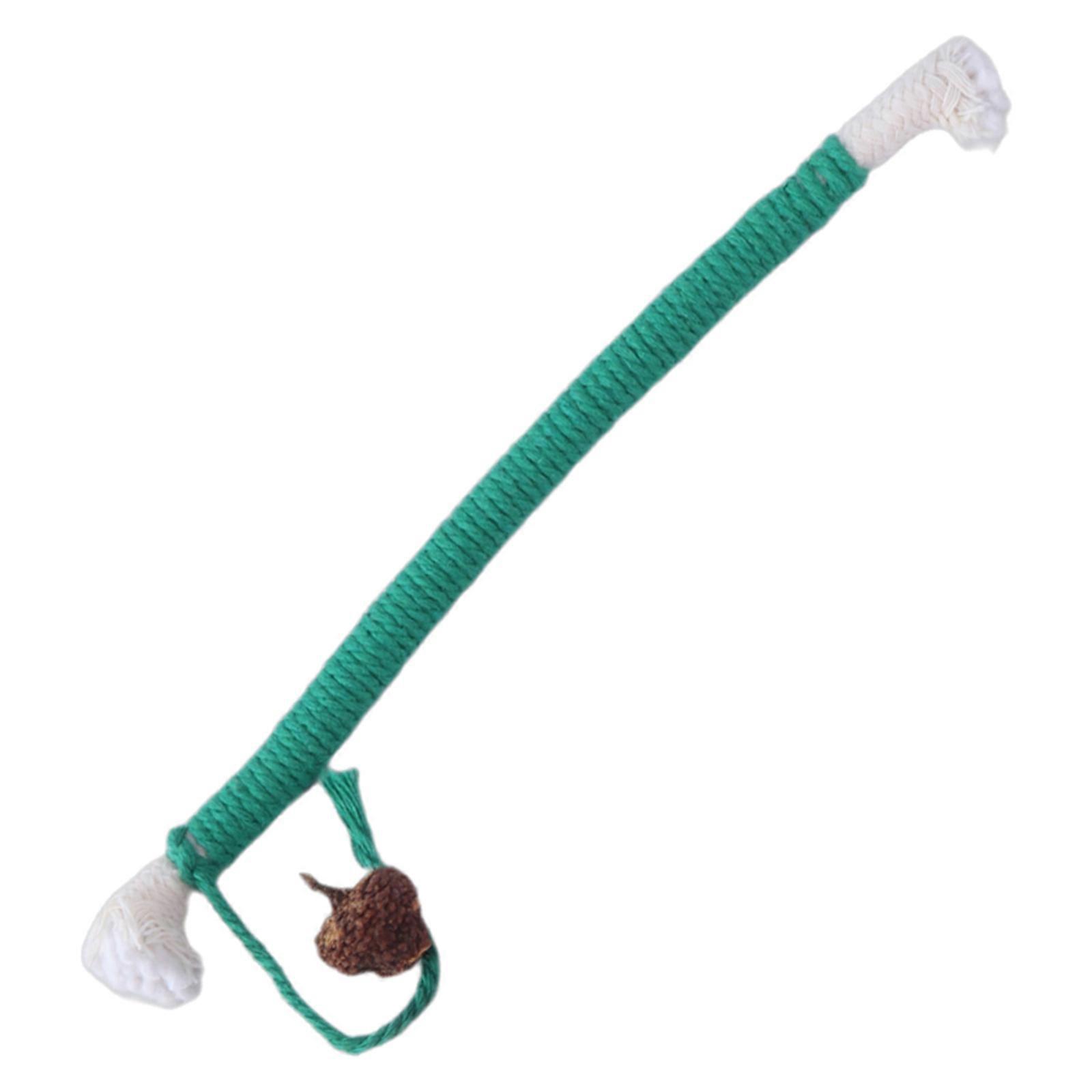 1pc/3PCS Colorful Cats Cotton Rope Toy Chew Resist Toy Funny Interactively Chew Toy for Small Cats Teeth Grinding Tool  Green