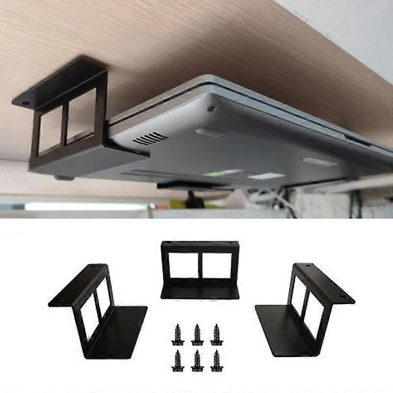 Under Desk Laptop Tablet Mini PC Storage Stand Metal Invisible Tray Rack