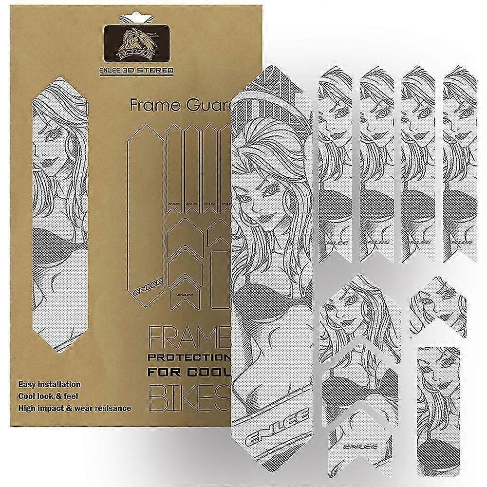 Bike Frame Sticker Mountain Bike Scratch Resistant Frame Protector Removable Sticker Road Bicycle Frame Adhesive Guard Cover