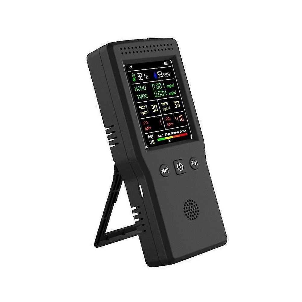 Handheld Portable Air Quality Detector 9 In 1 Temperature Humidity PM2.5 PM10 HCHO TVOC CO CO2 AQI